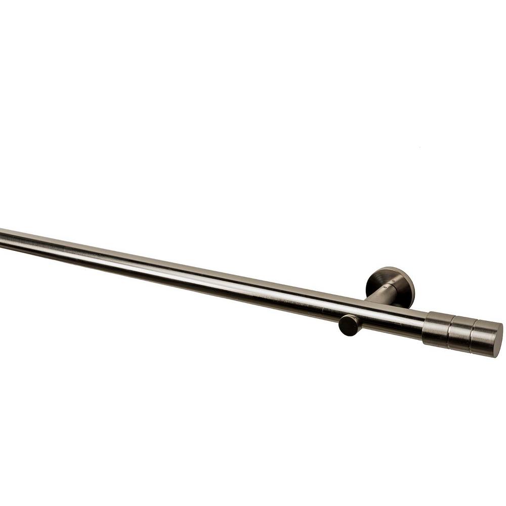 Brushed Nickel Curtain Rods Window Treatments The Home Depot