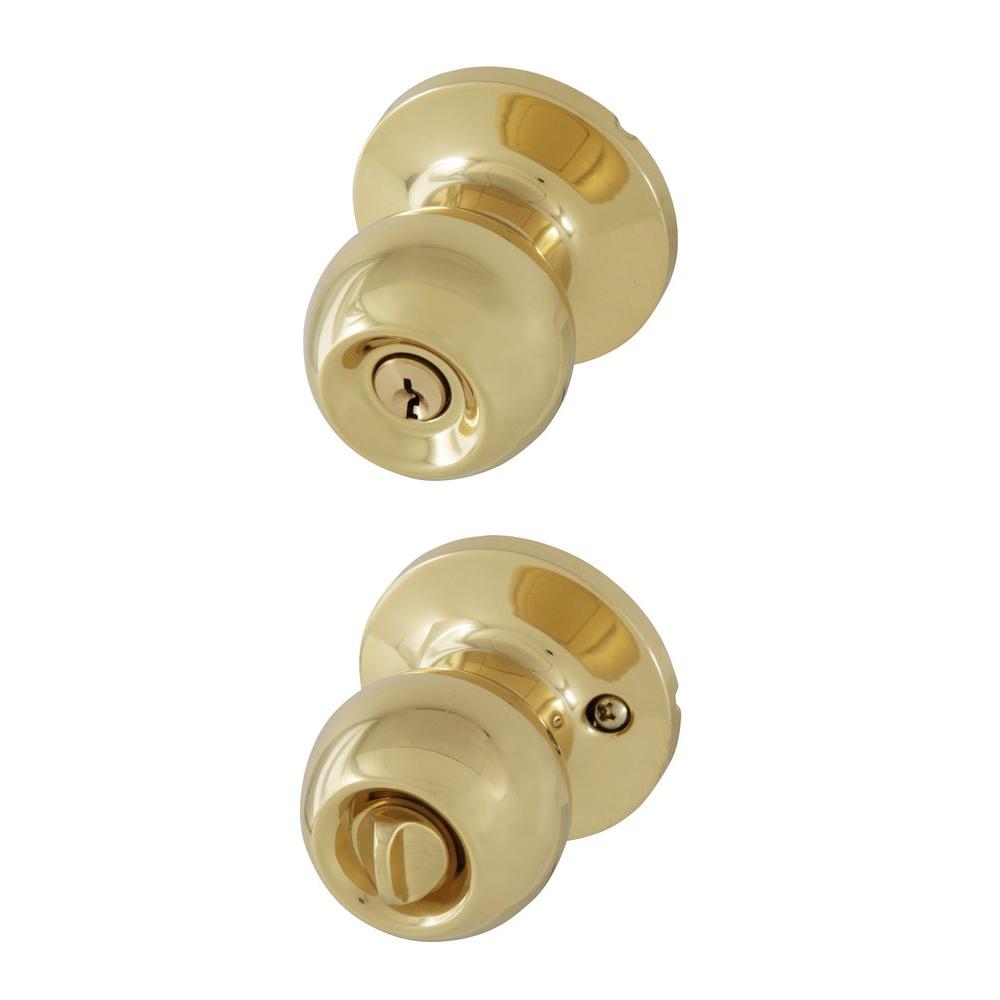 UPC 814113017929 product image for Entry Door Knobs: Honeywell Knobs Ball Polished Brass Entry Knob 8102001 | upcitemdb.com