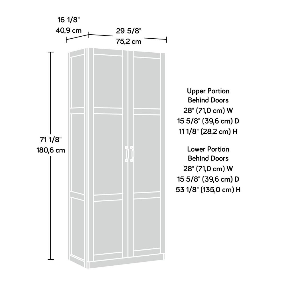 Sauder White Storage Cabinet 419636 The Home Depot