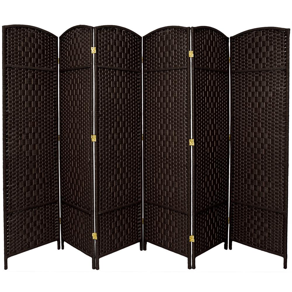 7 ft. Black 6Panel Room Divider84JUTEBLK6P The Home Depot