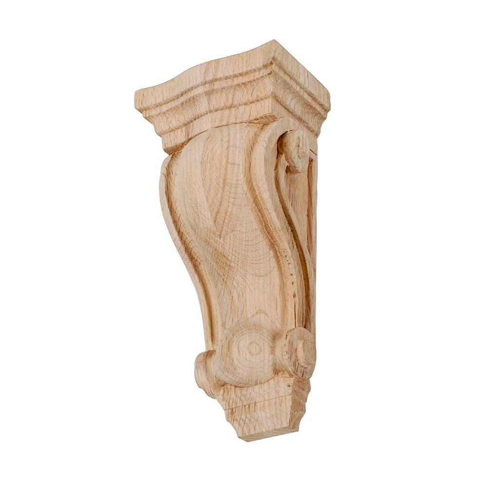 American Pro Decor 13 In X 5 3 8 In X 4 1 2 In Unfinished Large   Red Oak Quercus Rubra American Pro Decor Corbels 5apd10494 64 1000 