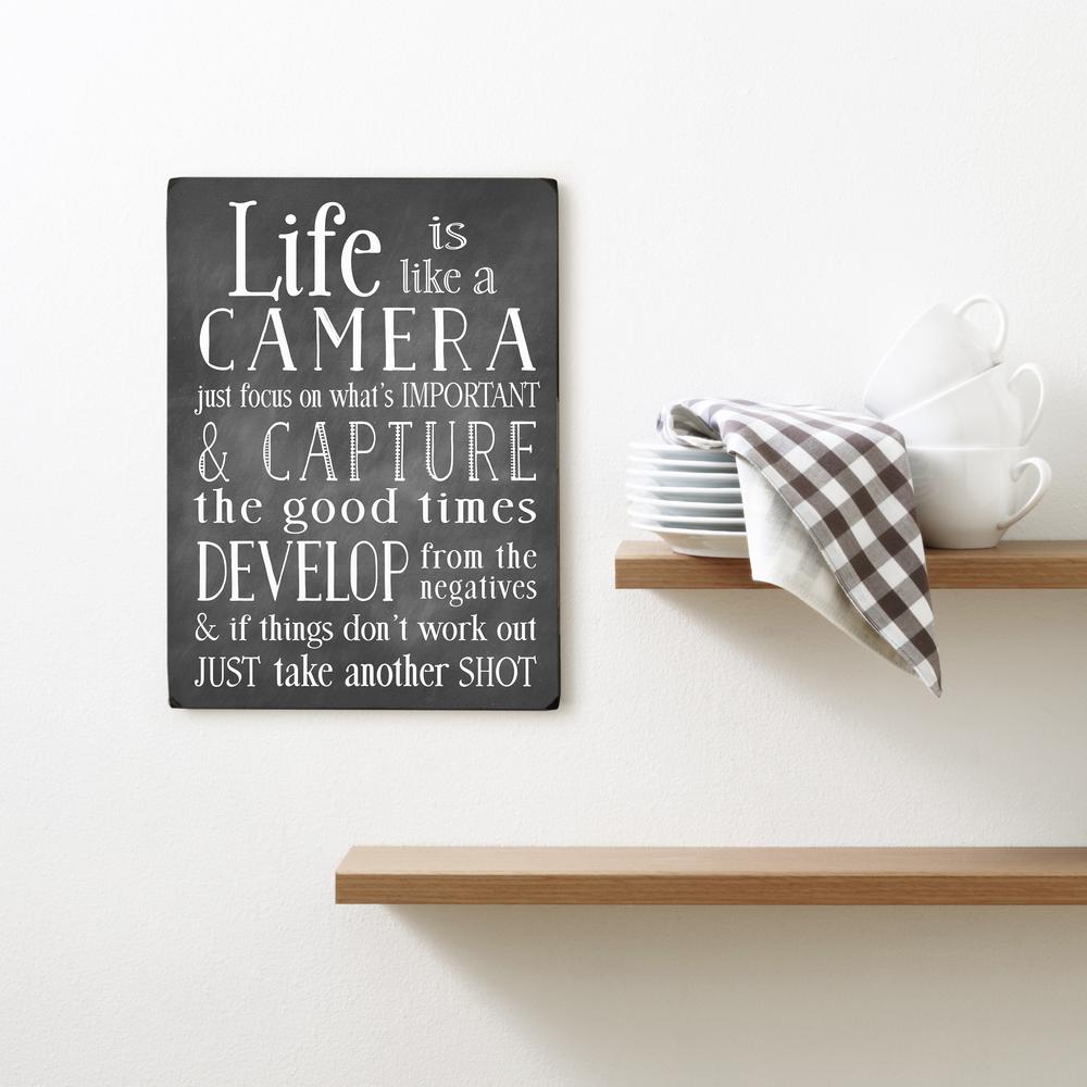 Unbranded 9 In X 12 In Life Is Like A Camera By Nancy Anderson Printed Wall Art 0004 7512 25 The Home Depot