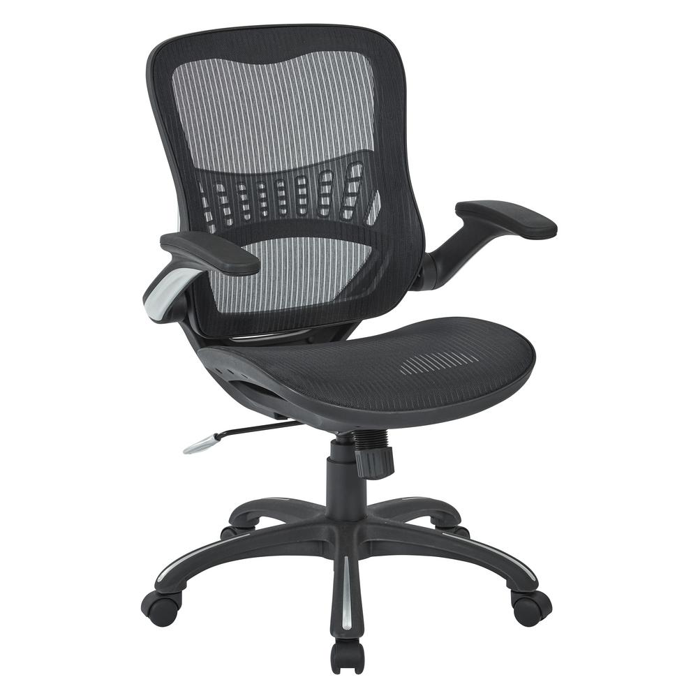 office star products black mesh seat and back managers chair699063  the  home depot