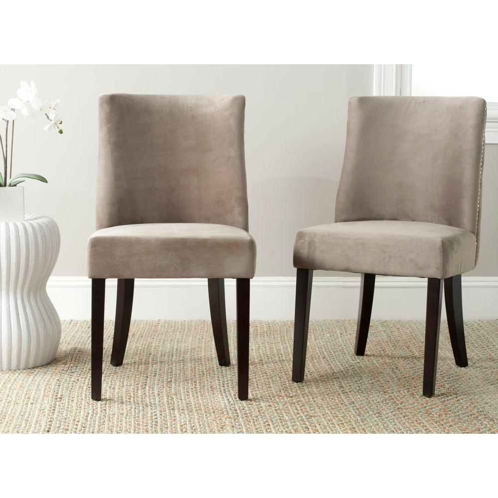 Safavieh Judy Mushroom Taupe Cotton Side Chair Set Of 2