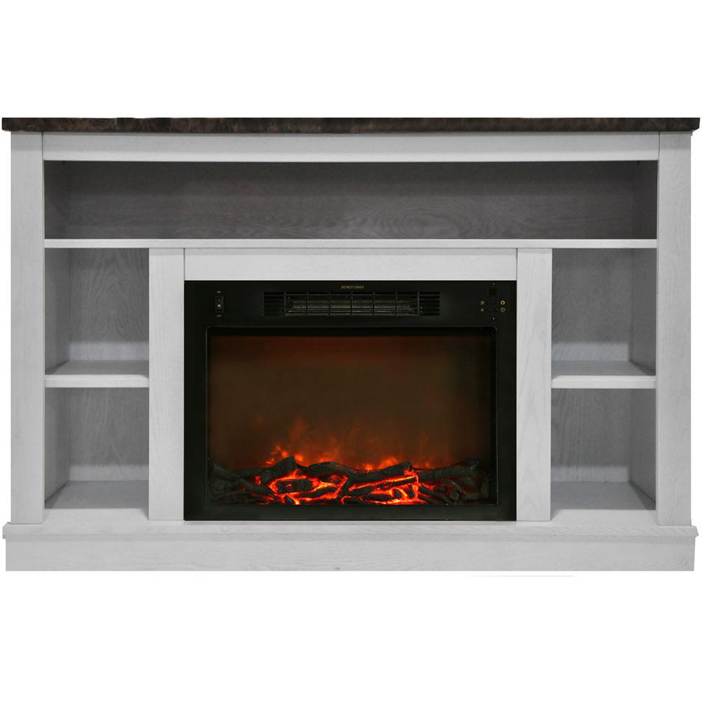 Cambridge Seville 47 In Fireplace Electronic White Mantel With