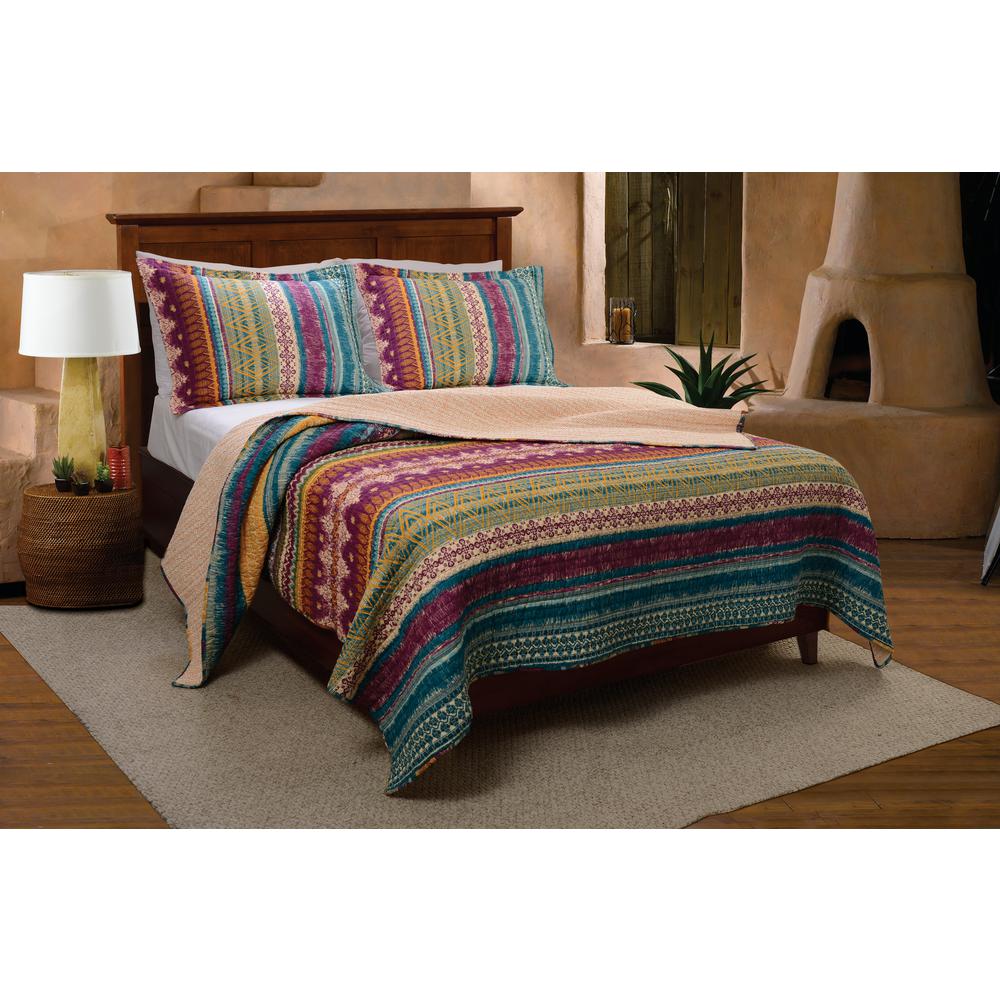 Southwest 2 Piece Multi Twin Quilt Set Gl 1412fmst The Home Depot