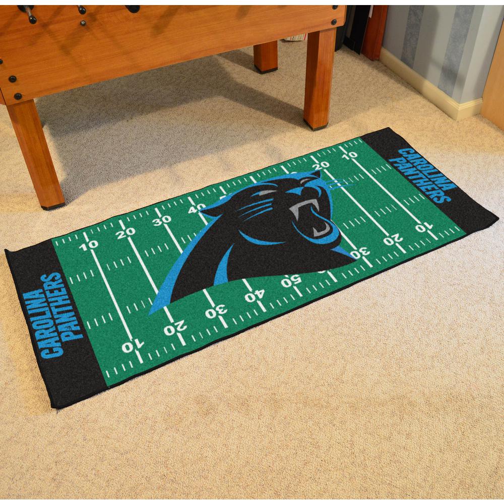 Fanmats Carolina Panthers 3 Ft X 6 Football Field Runner Rug Football Field Runner Rug