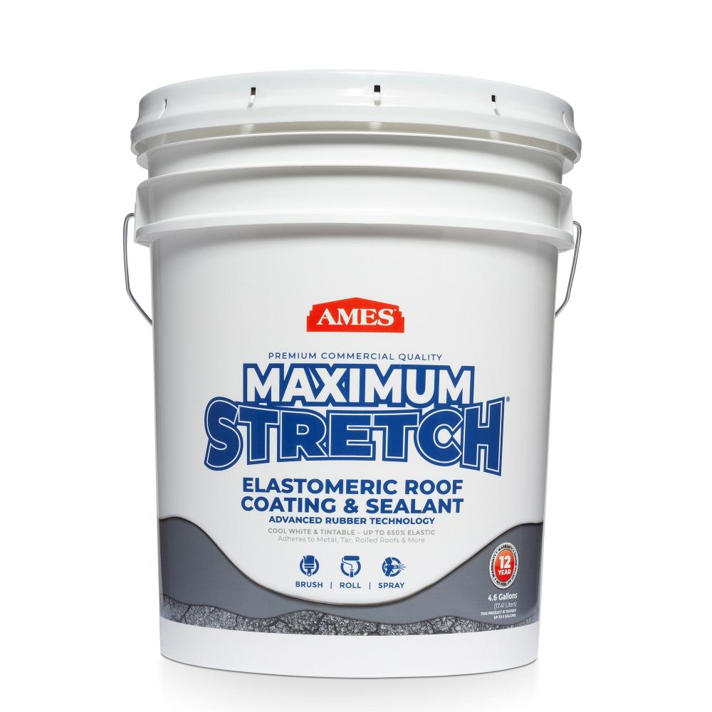 Ames 5 Gal. White MaximumStretch Rubber and Acrylic Reflective Roof CoatingMSS5 The Home Depot