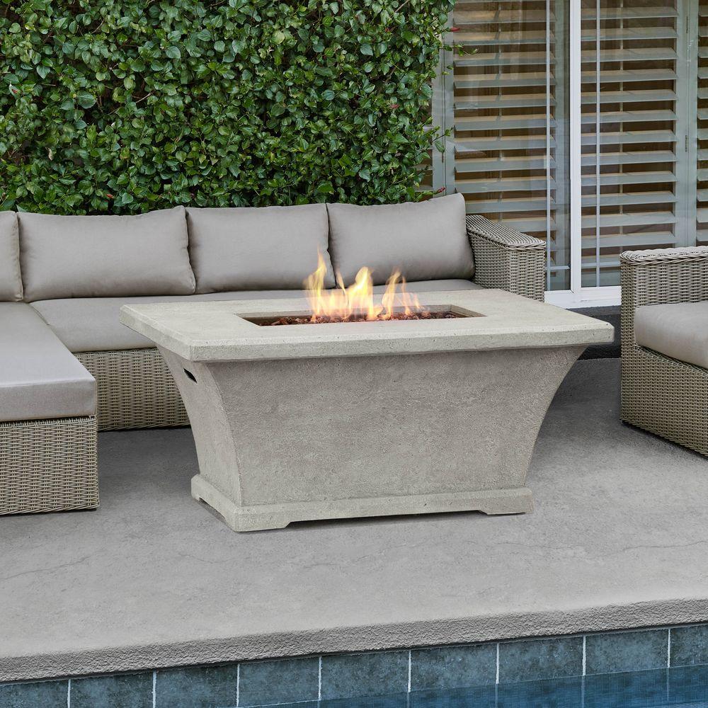 Real Flame Monaco 55 In Fiber Concret Rectangle Chat Height