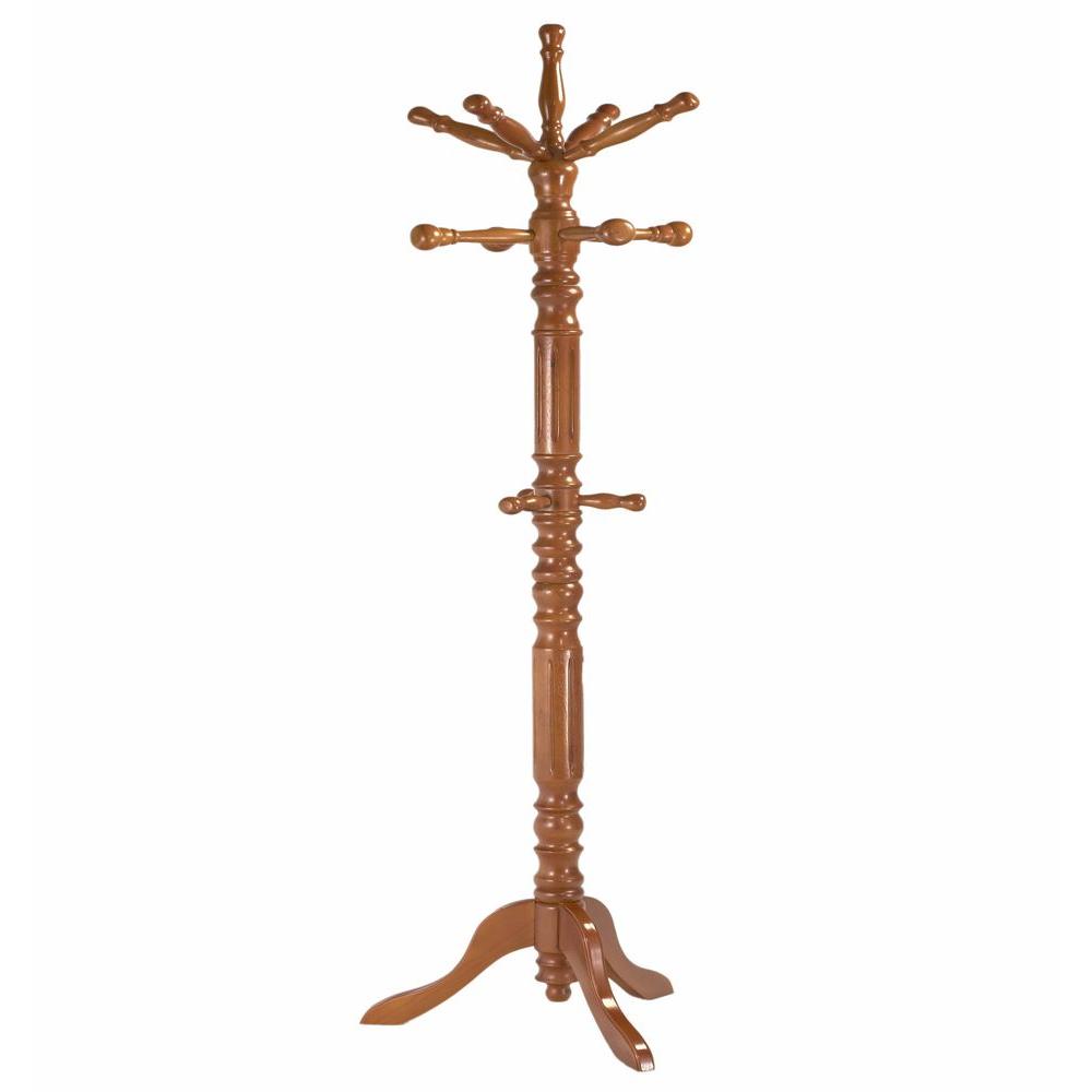 Frenchi Home Furnishing Oak 6Hook Coat Rack JW102AO The Home Depot