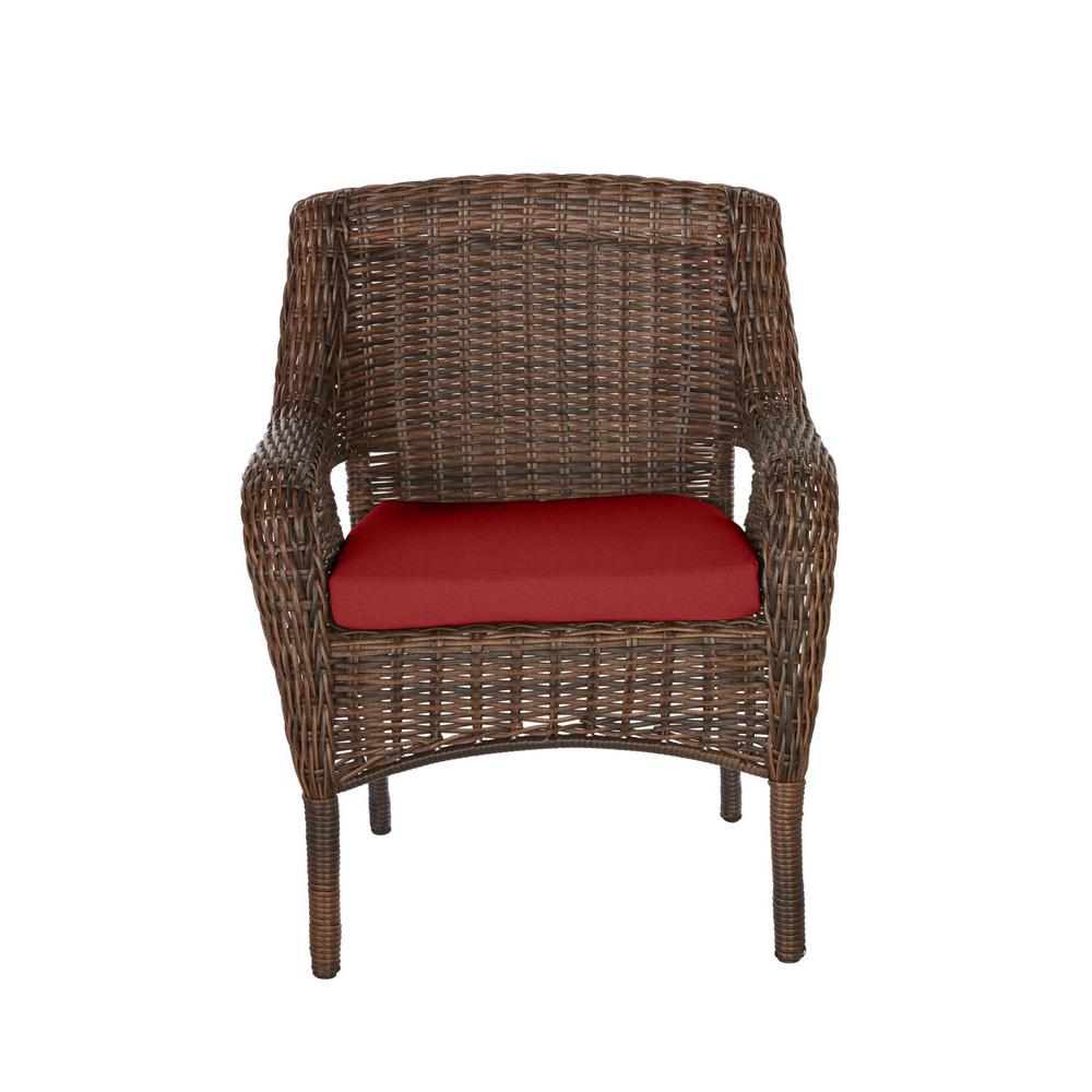 Hampton Bay Cambridge Brown Wicker Outdoor Patio Dining ...