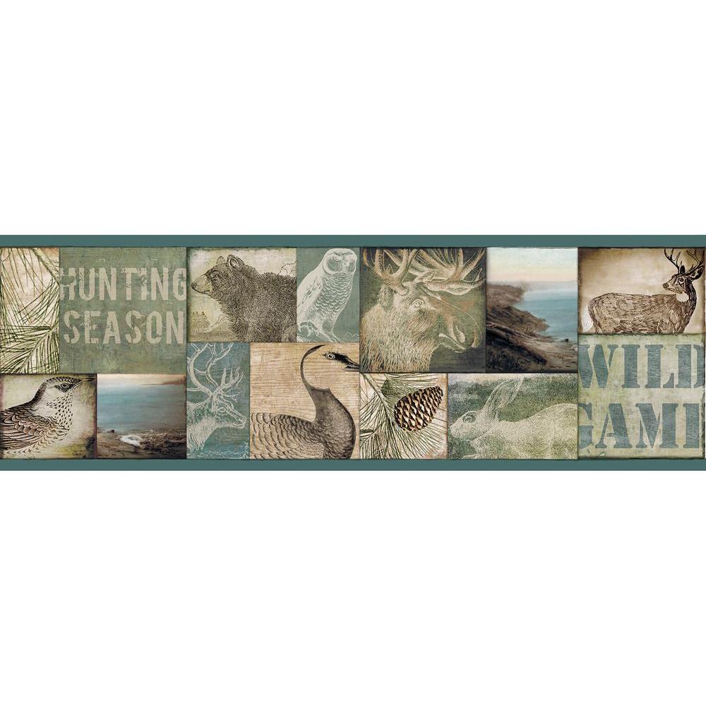 Chesapeake Trumball Wild Game Wallpaper Border-TLL01491B - The Home Depot