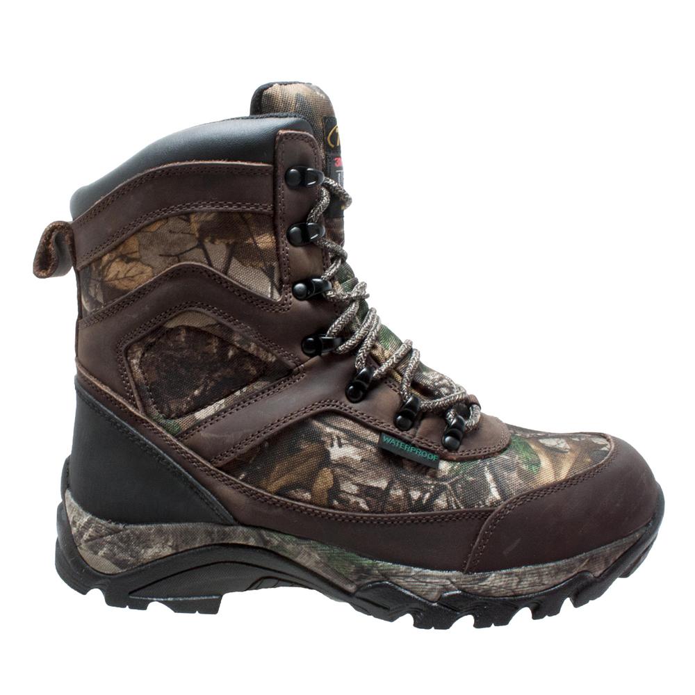 Tecs Men's Size 10.5 Camo Brown Grain Leather 9 in. Waterproof Hunting ...