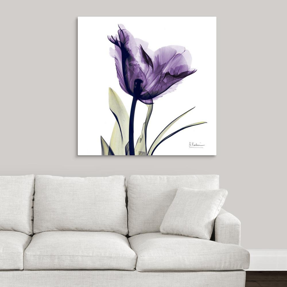 Greatbigcanvas Purple Flower By Albert Koetsier Canvas Wall Art 2186712 24 36x36 The Home Depot