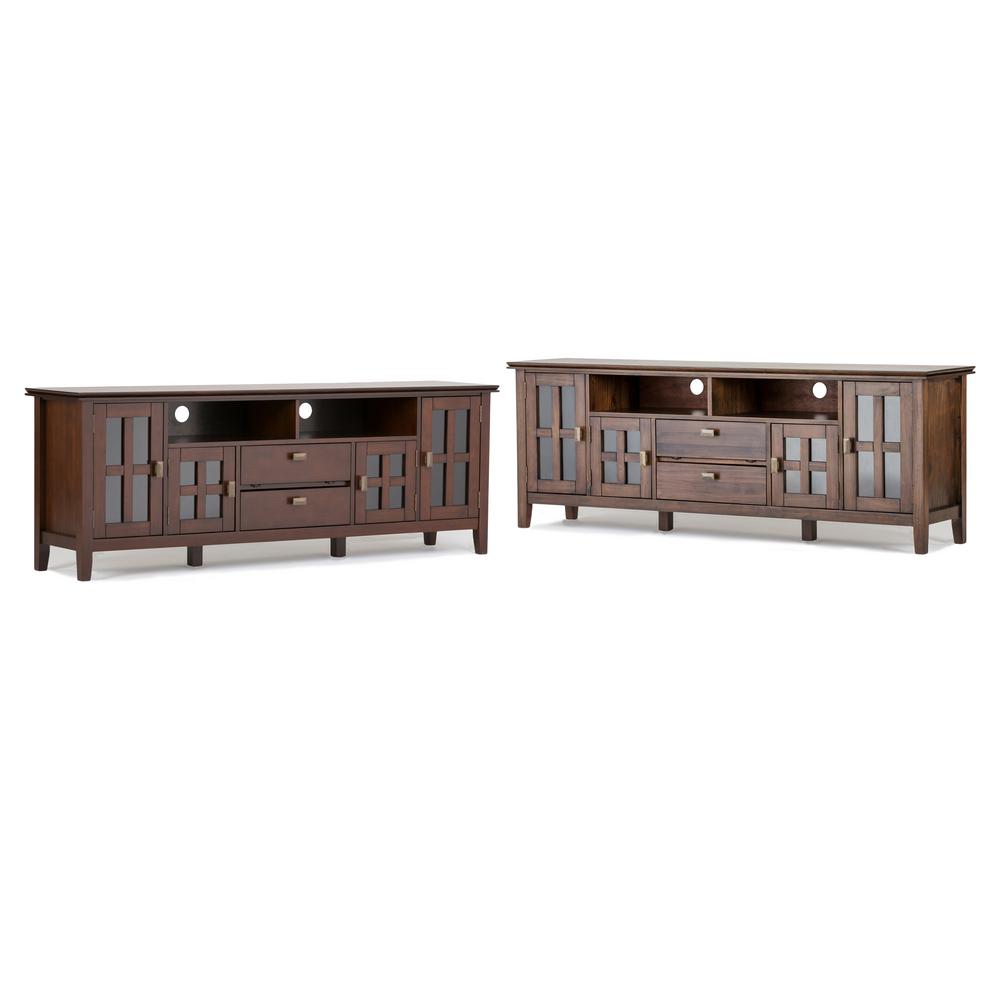 Simpli Home Artisan Solid Wood 72 In Wide Contemporary Tv