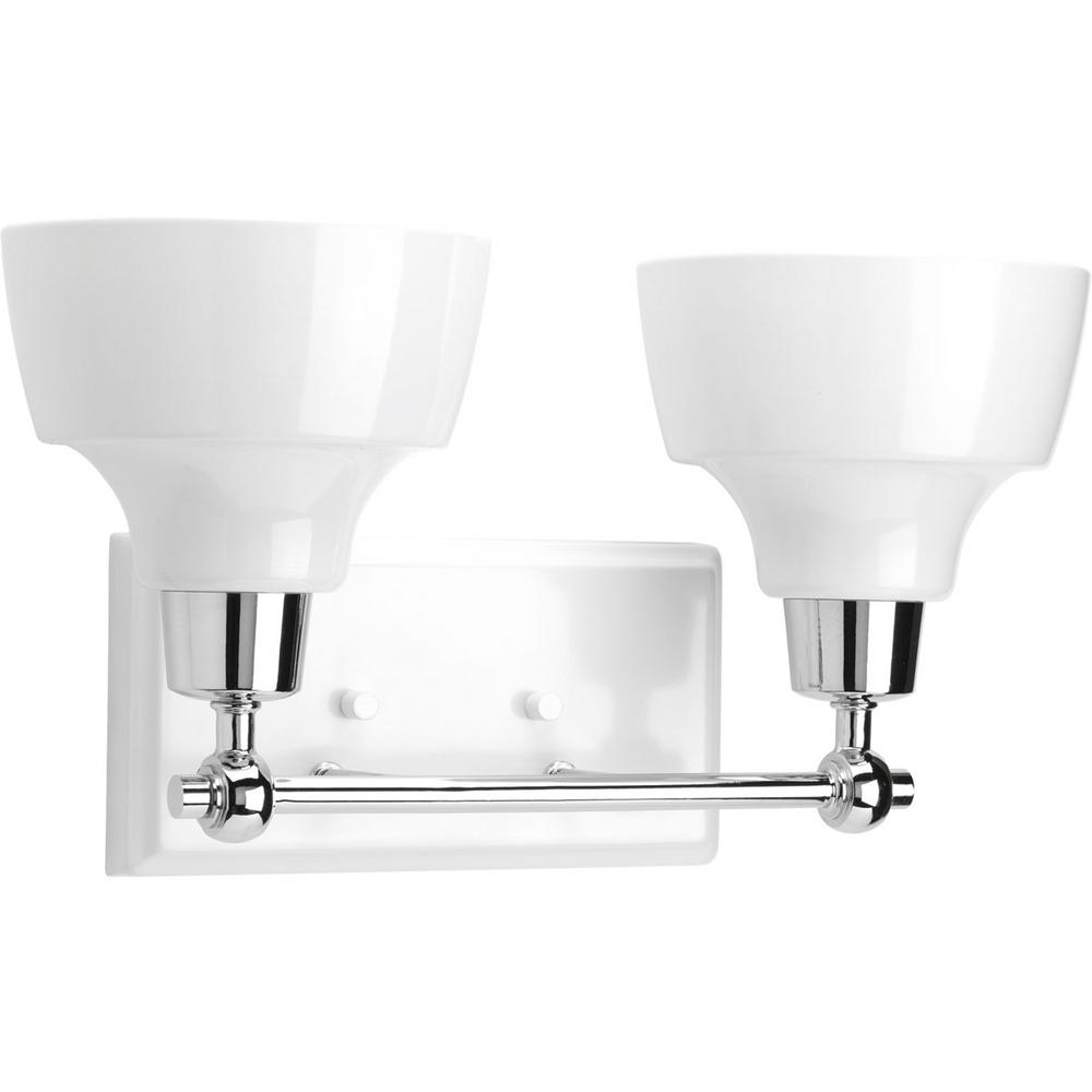 Progress Lighting Bramlett Collection 2Light Polished Chrome Bathroom