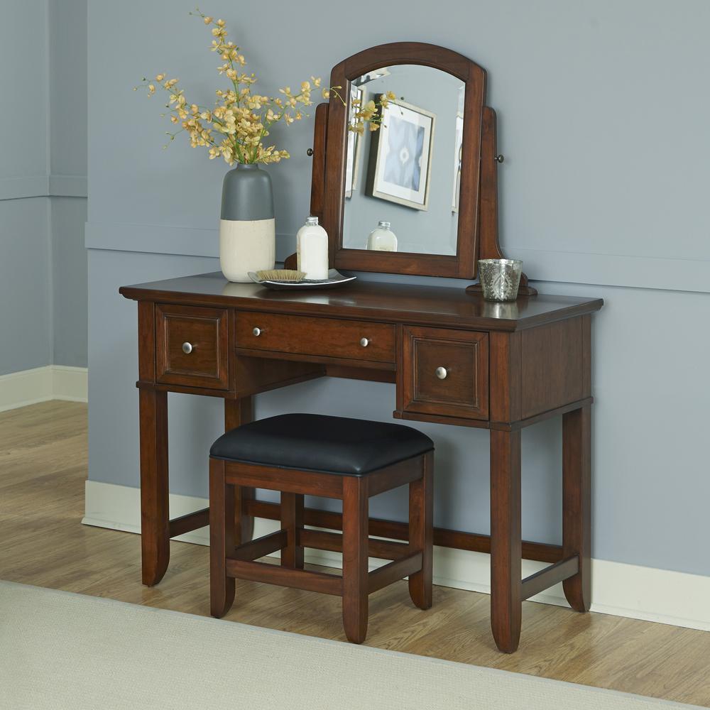 UPC 095385863296 product image for Home Styles Vanities & Benches Chesapeake Vanity Bench in Cherry red 5529-28 | upcitemdb.com