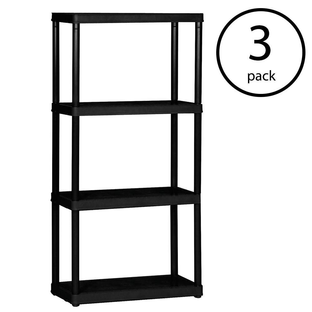 Gracious Living 4 Tier Shelf Duty Indoor Garage Storage Shelving Gracious Living 4 Tier Shelf Duty