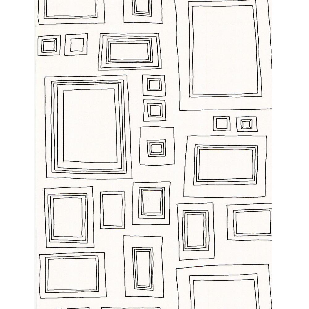 Nuwallpaper Black And White Photo Opp Frames L Stick Frames Black Wallpaper