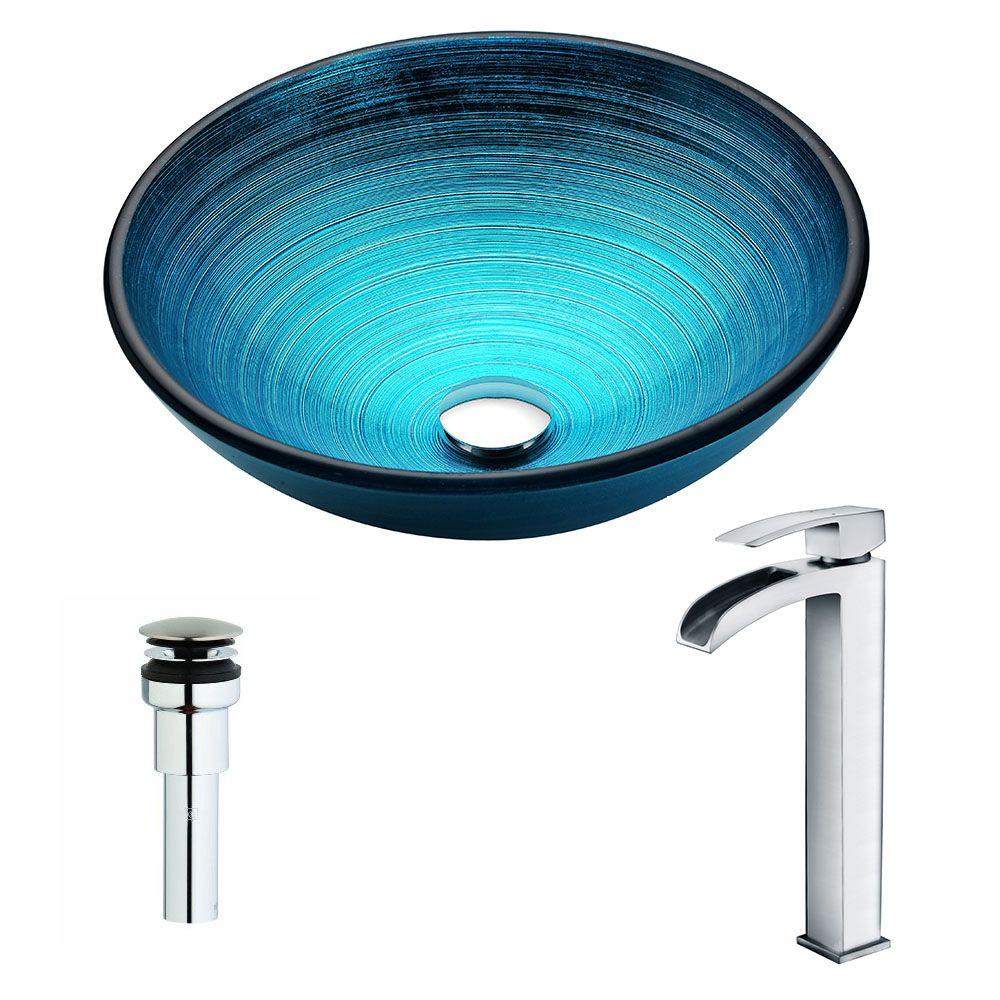 Blue Vessel Sinks Bathroom Sinks The Home Depot