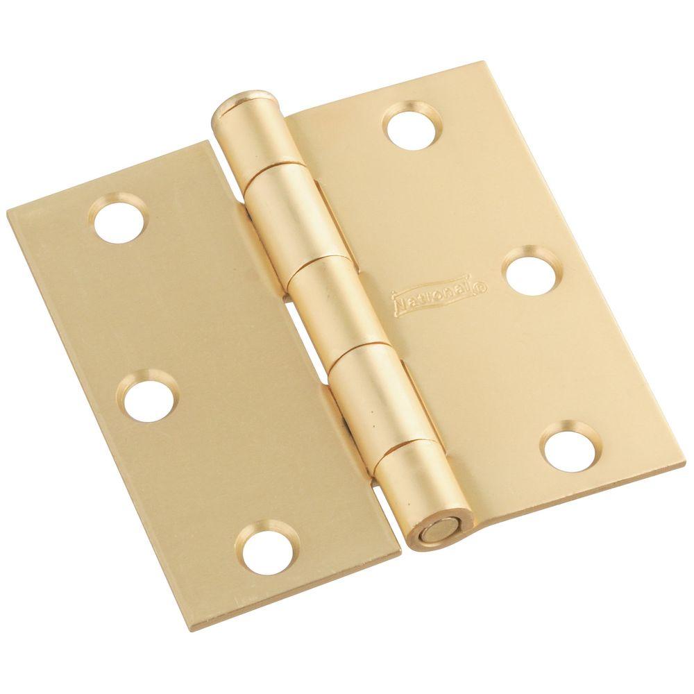Everbilt 3 in. Bright Brass DoubleAction Spring Door Hinge15544 The
