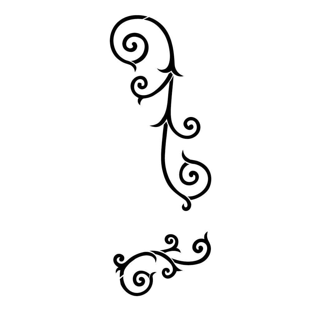 Designer Stencils Small Iron Scrolls Wall Stencil-2885 - The Home Depot