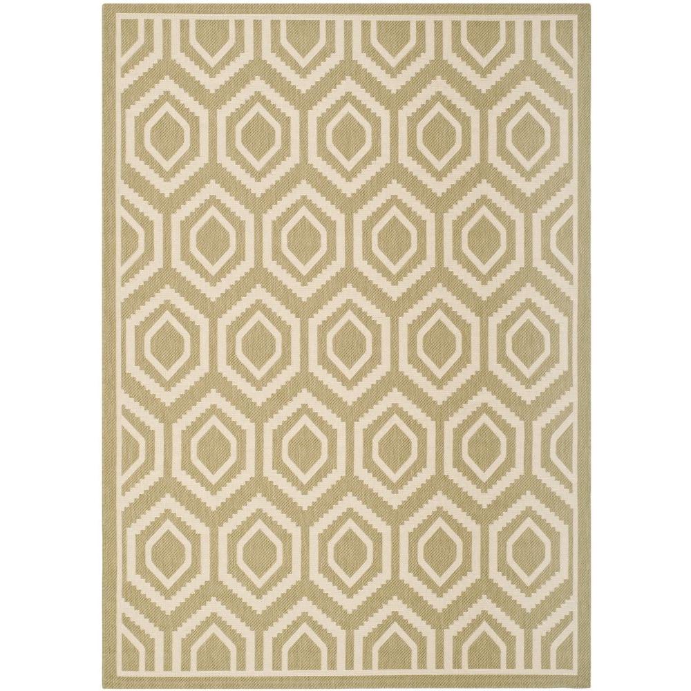 Safavieh Courtyard Green/Beige 4 ft. x 6 ft. Indoor/Outdoor Area Rug