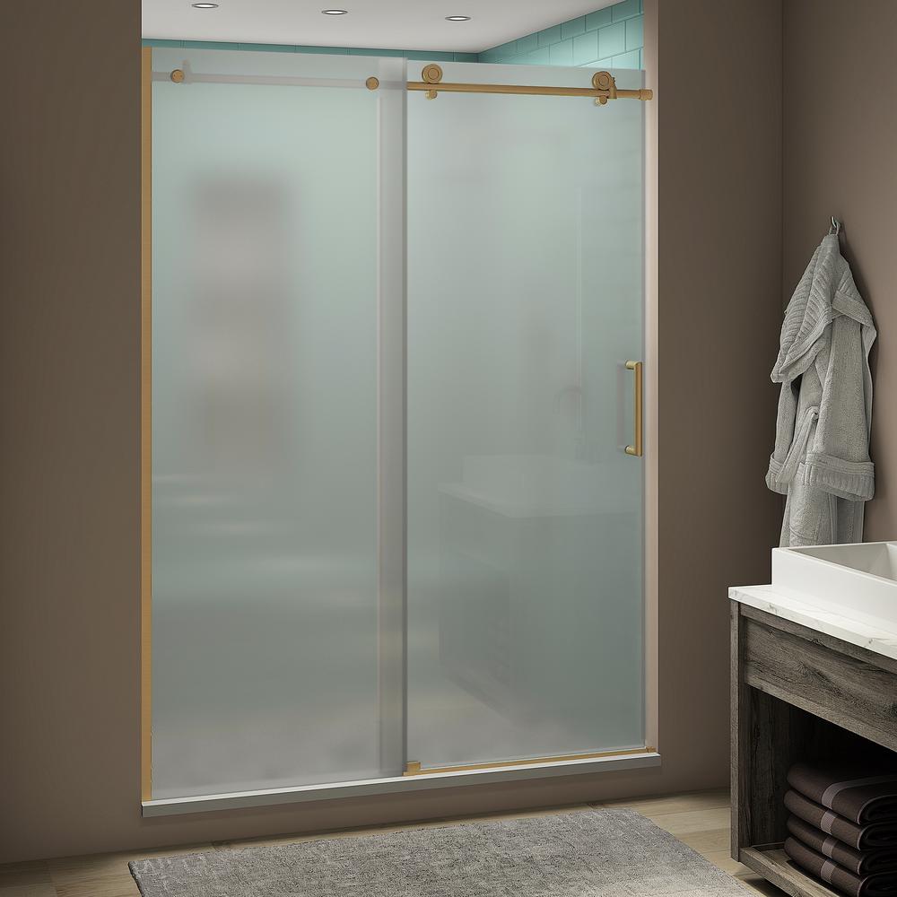 4 Sided Frame Frosted Steam Shower Door