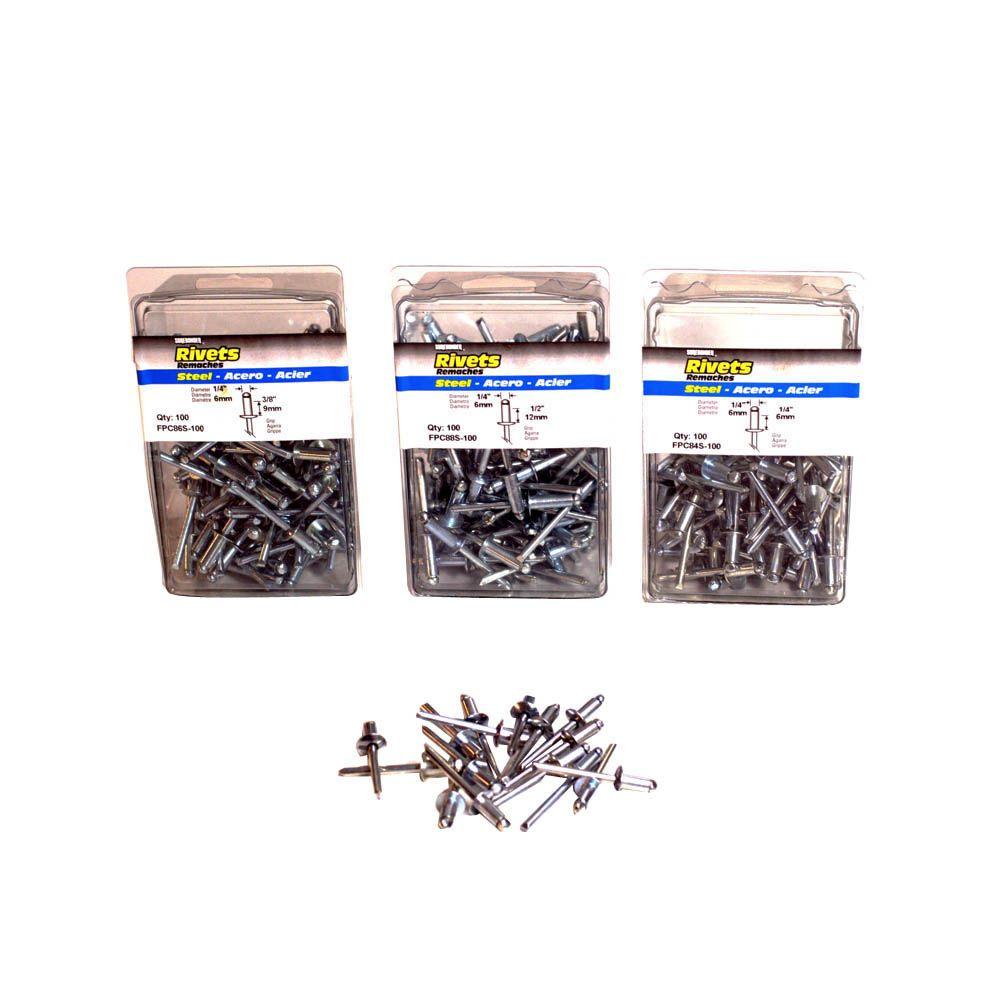 Surebonder 1/4 inch Diameter Open End Steel Rivets by Surebonder