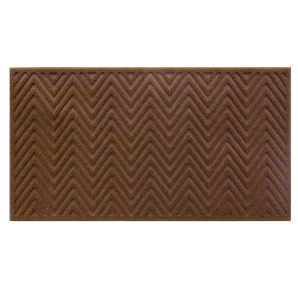 TrafficMASTER Brown Chevron 17 in. x 30 in. Door Mat60523205101700030 The Home Depot