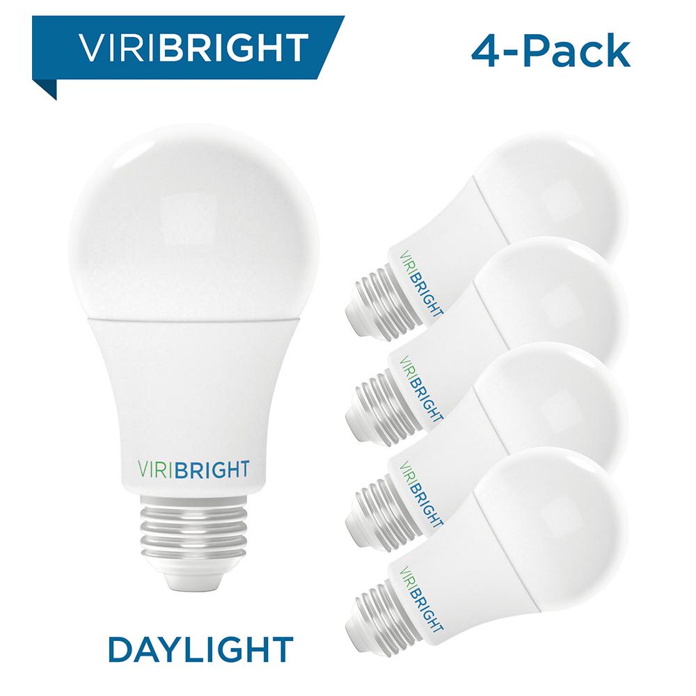 Viribright 100 Watt Equivalent Soft White 2700k A19 E26 Base Led Light Bulbs 4 Pack 4 The Home Depot