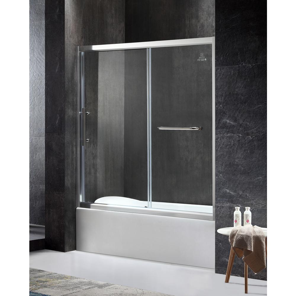 Anzzi Keep 60 43 In X 59 06 Framed Sliding Tub Door Chrome Anzzi Keep 60 43 In X 59 06 Framed Sliding Tub Door Chrome With