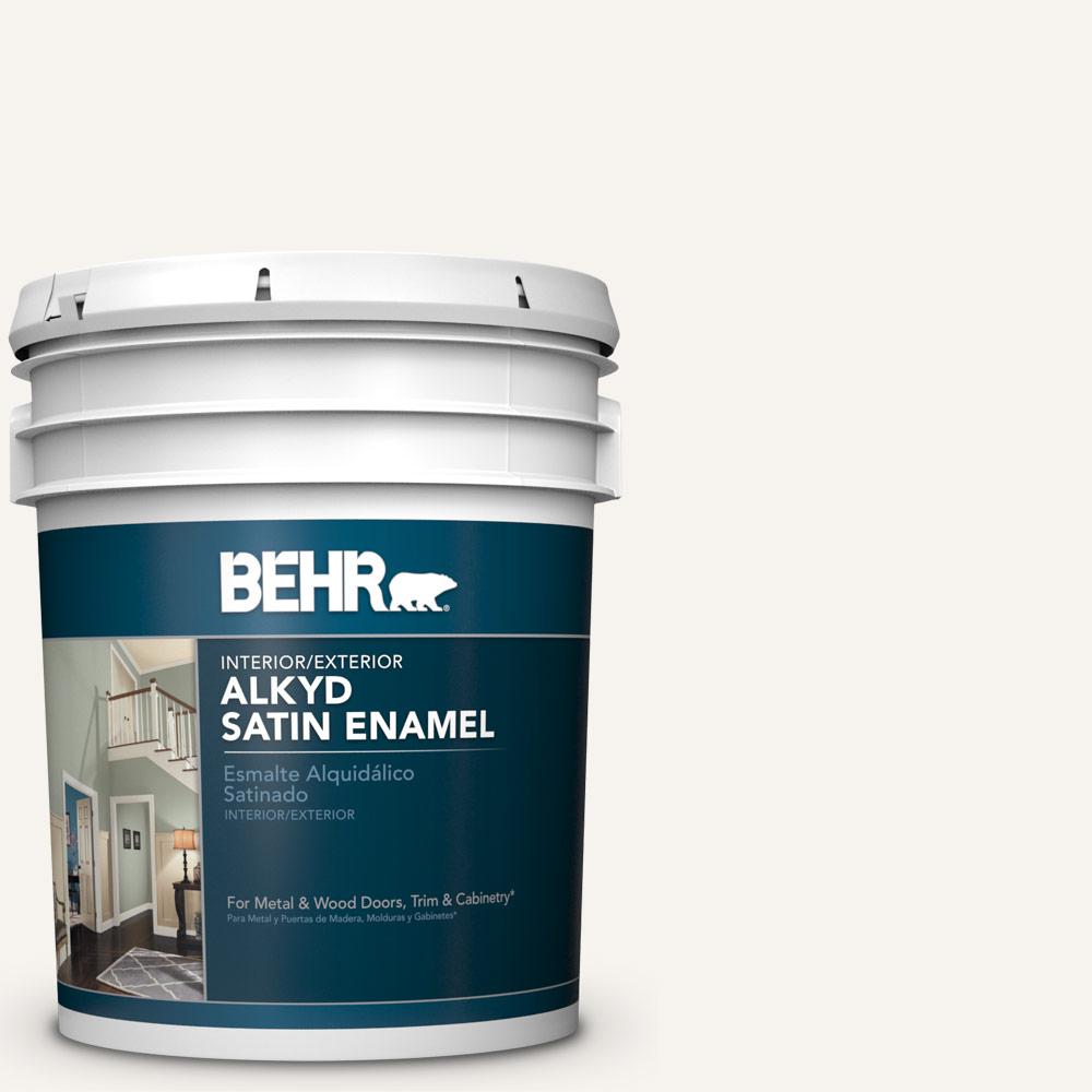 BEHR 5 gal. 75 Polar Bear Satin Enamel Alkyd Interior BEHR 5 gal. 75 Polar Bear Satin Enamel Alkyd Interior