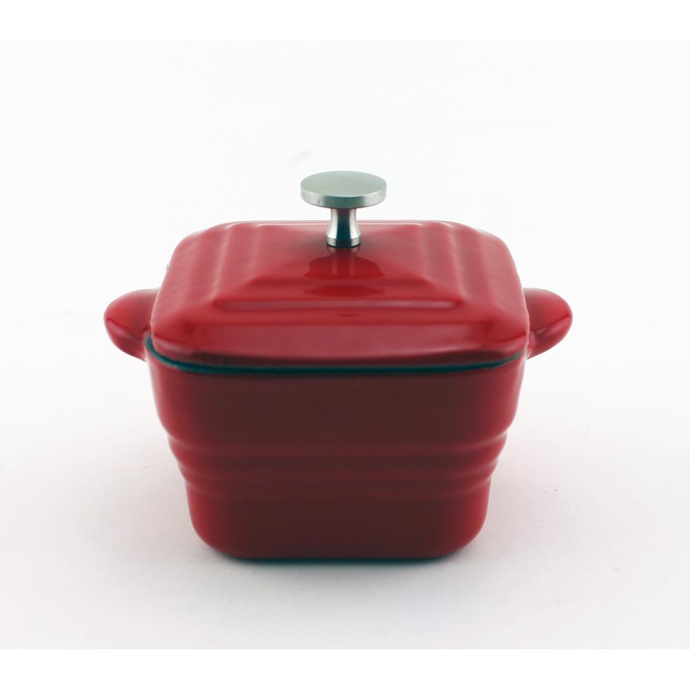BergHOFF Square Cast Iron Mini Casserole Dish with Lid2211444 The