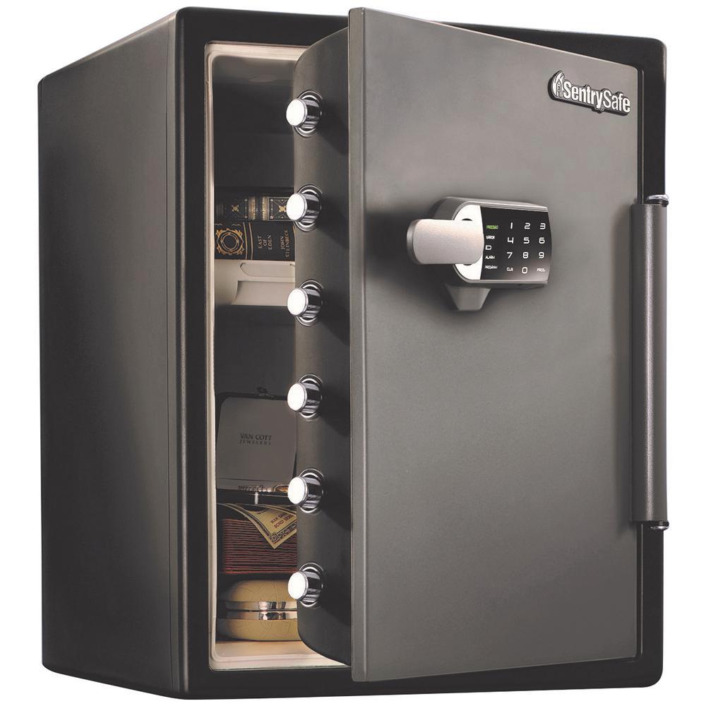 safe fireproof waterproof sentrysafe safes fire keypad cu ft touchscreen combination security depot dial homedepot