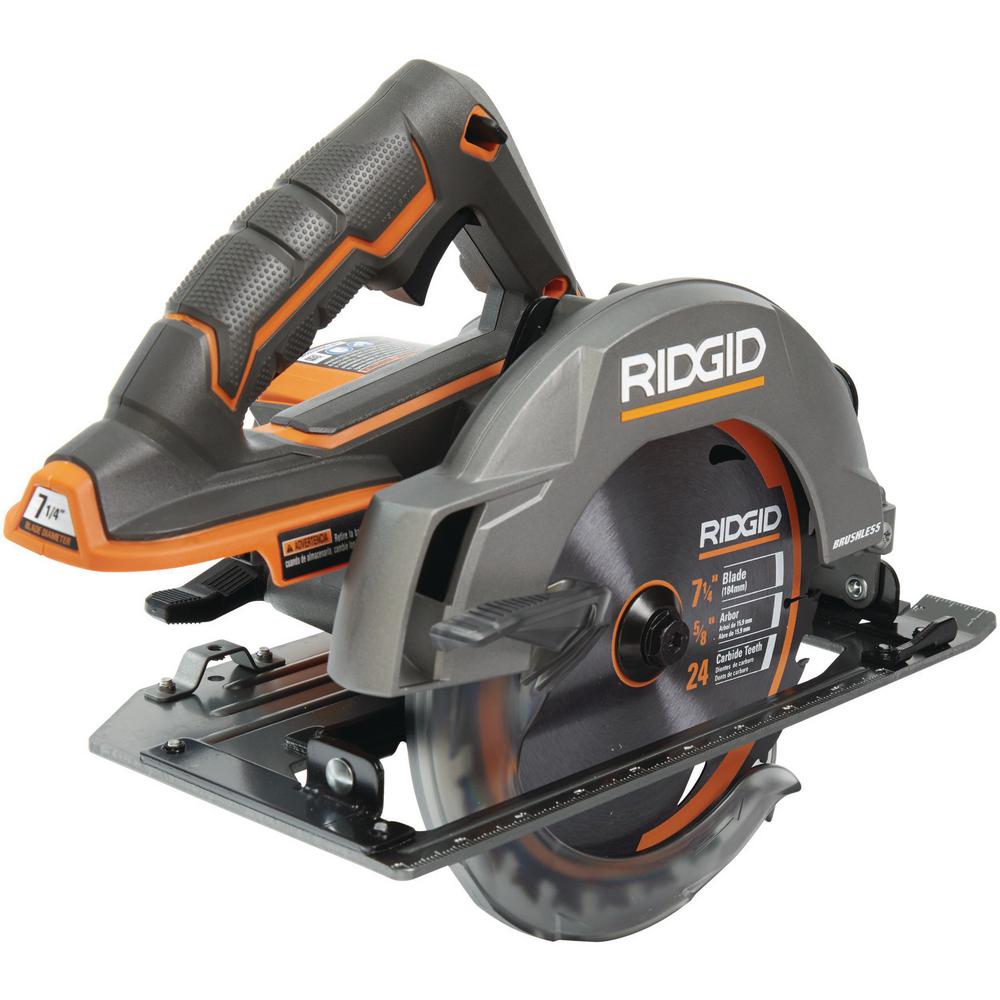 RIDGID Brushless Circular Saw Cordless 7-1/4 in.18-Volt Blade (Tool ...