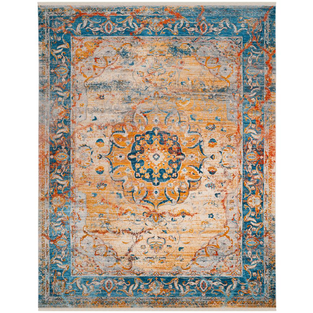 8 X 10 Orange Area Rugs The Home Depot Vintage Persian Blue Multi 8 Ft X 10 Area Rug