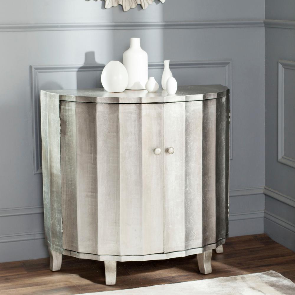 Safavieh Rutherford 2 Door Silver Leaf Cabinet Amh1516a The Home