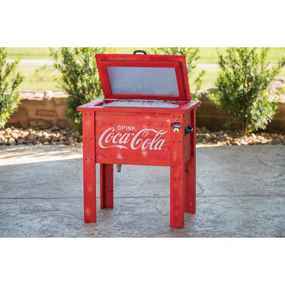 olympia coca cola 65qt hard cooler