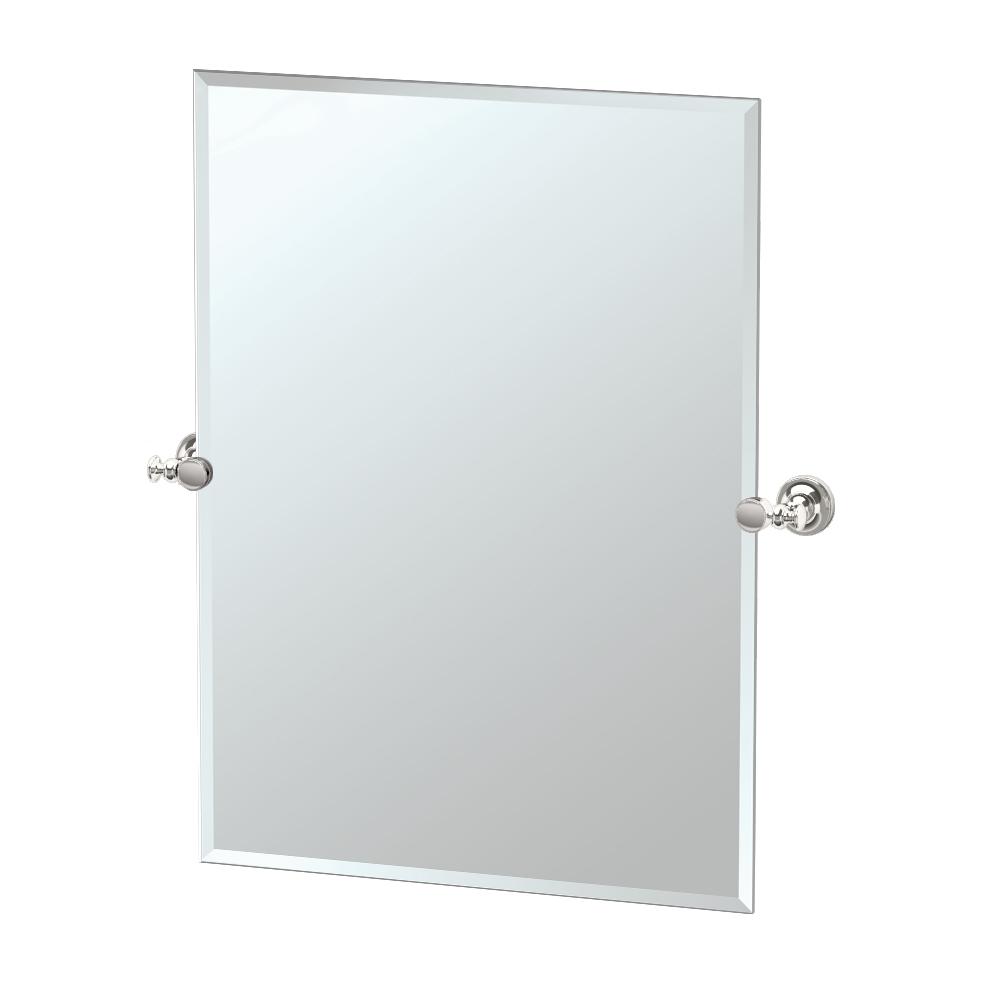 Gatco Tavern 32 In X 28 Rectangle Mirror Polished Nickel Rectangle Mirror In Polished Nickel