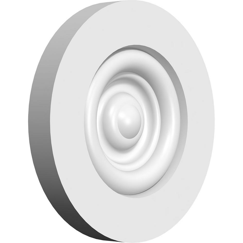 Rubberwood Ekena Millwork ROS02X02SPRW-CASE-4 Rosette 2 3//4W x 2 3//4H x 1//4P