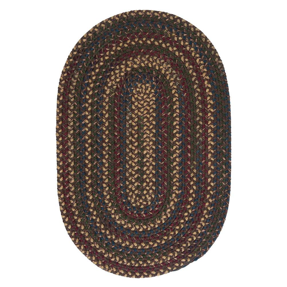 Braided Wool Blend Area Rugs The Home Depot Winchester Java 4 Ft X 6 Oval Braided Area Rug
