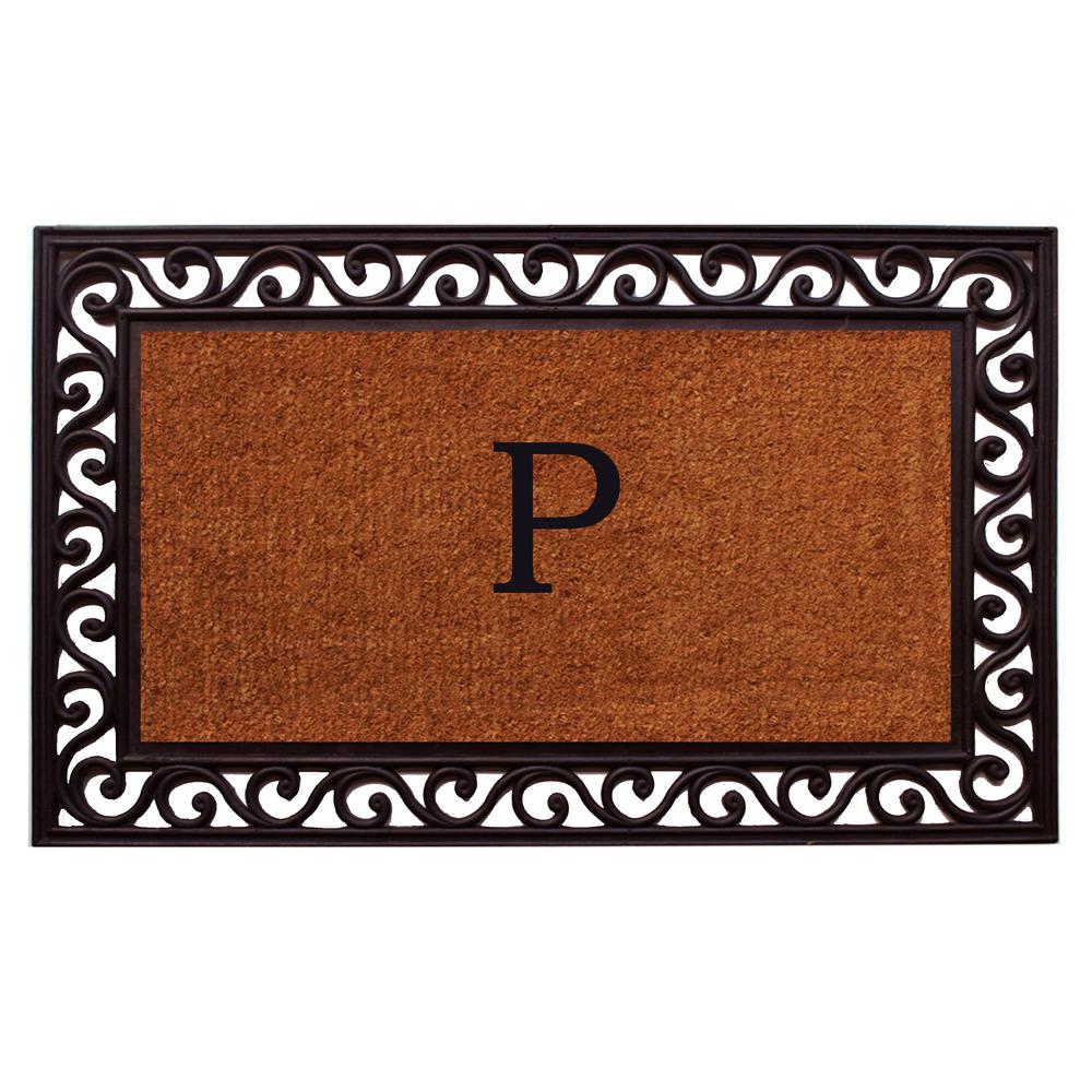 Home & More Rembrandt Monogram Door Mat 22 in. x 36 in. (Letter M