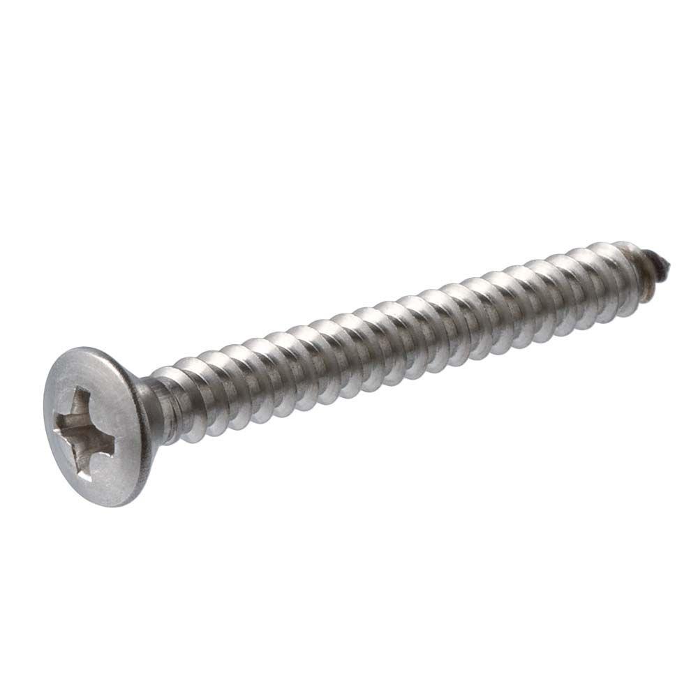 Stainless steel sheet metal screws #8 X 1//4 slotted pan head 50 ea.