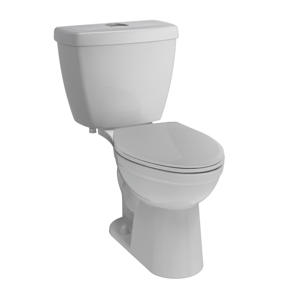 Delta Foundations 2-piece 1.1 GPF/1.6 GPF Dual Flush Elongated Toilet in White, Seat Included