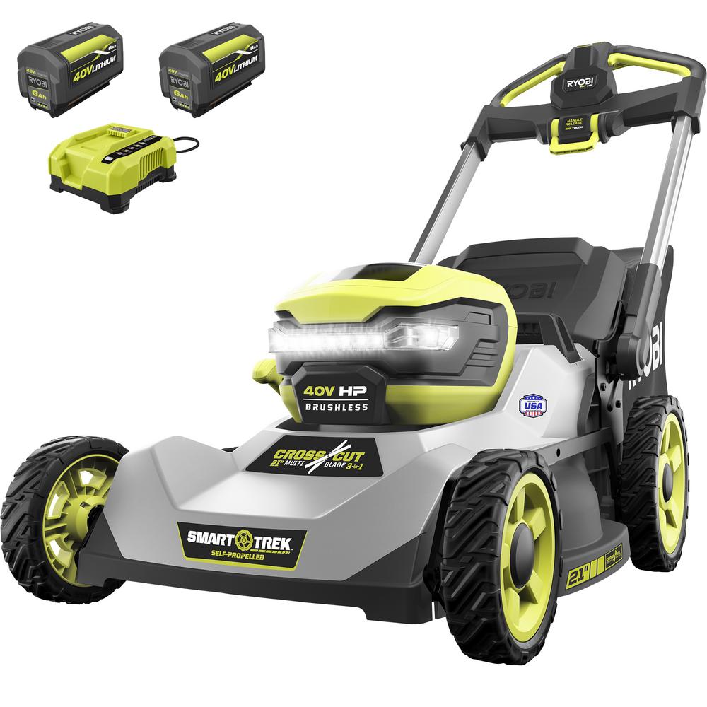 RYOBI 21 in. 40Volt HP LithiumIon Battery Brushless Walk Behind Dual