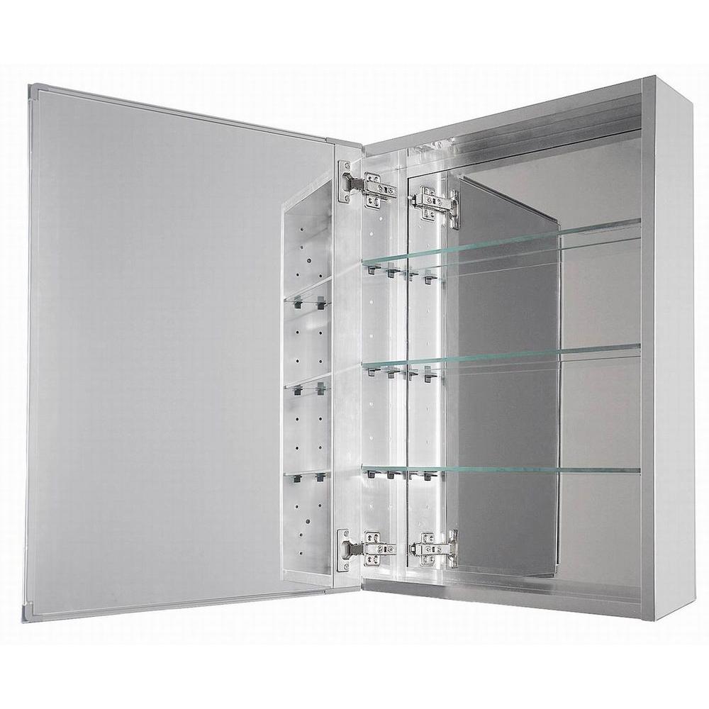 Glacier Bay 15 In X 26 Decor Recessed Or Surface Mount Medicine Cabinet Silver Sp4451 The Home Depot Surface Mount Medicine Cabinet