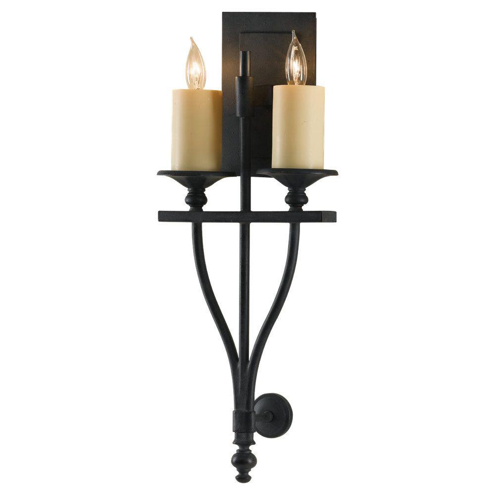 Feiss King's Table 2Light Antique Iron SconceWB1469AF The