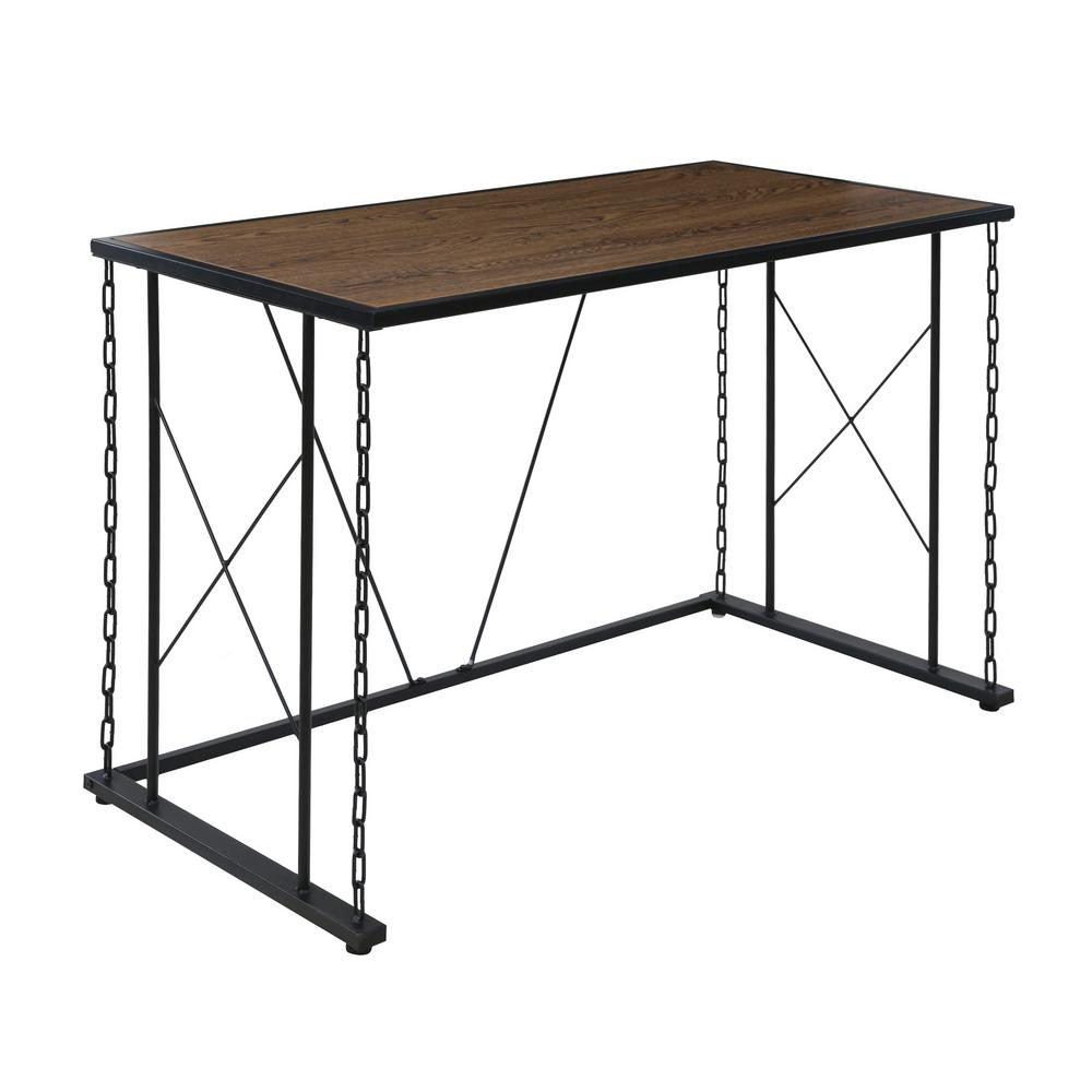 Noble House Ebany Industrial Dark Oak Brown Acacia Wood
