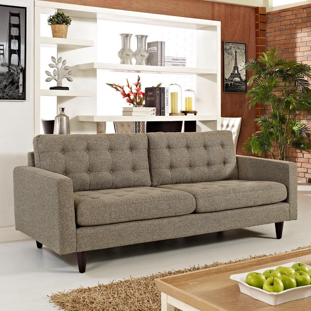Modway Empress Oatmeal Upholstered Fabric Sofa Eei 1011 Oat The